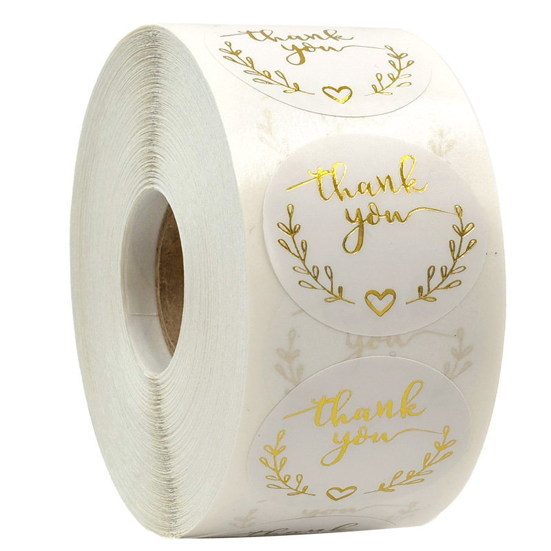 Wedding Supply Business - 100-500 stuks goud dank u stickers