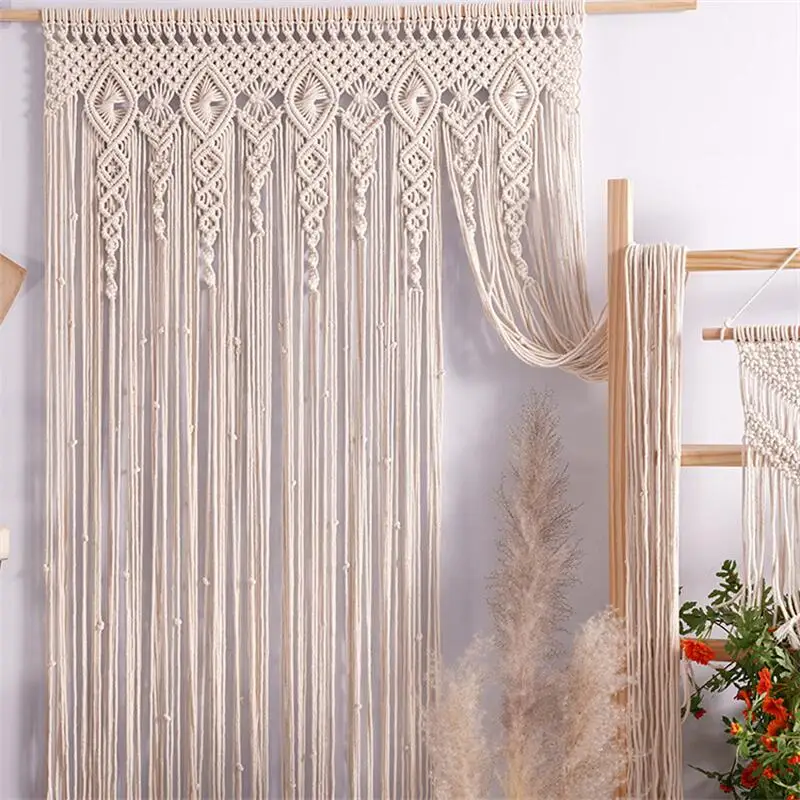 Wedding Backdrop Curtain - Handgeweven Macrame Muur Opknoping Wandtapijt Deurgordijn