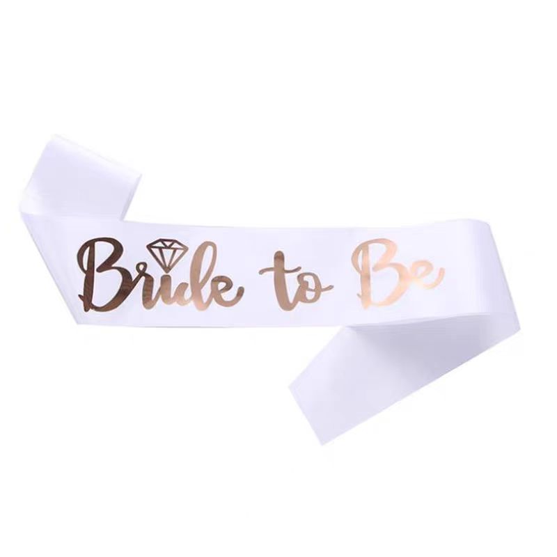 Bride Tribe Sash - 1Set Roségouden Teambruid Om Satijnen Sjerp