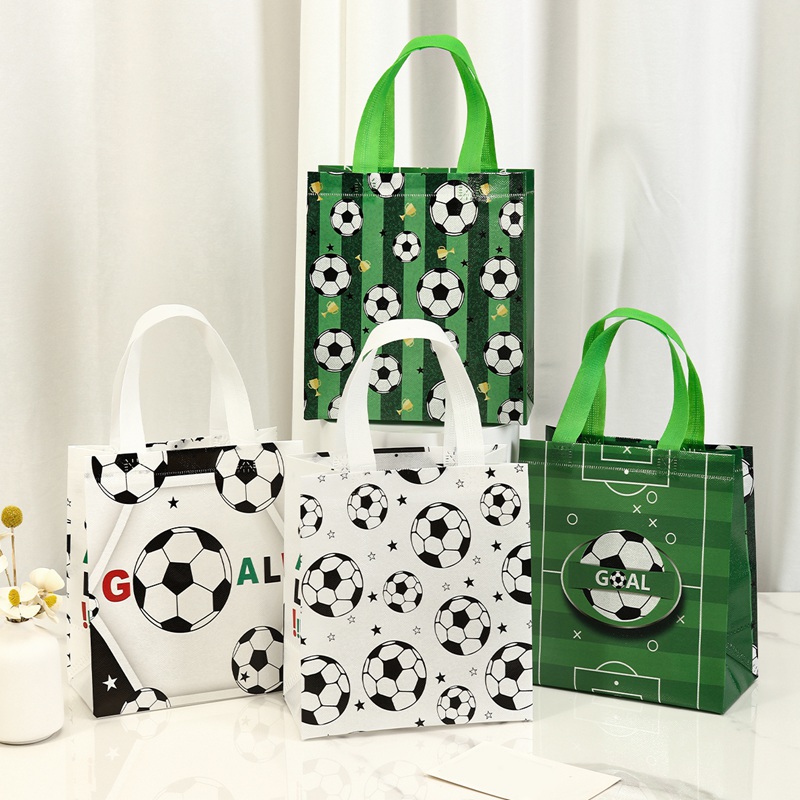 Wedding Event Supply - 4 stuks voetbalstijl cadeautas, niet-geweven draagtassen