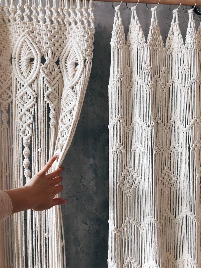 Wedding Backdrop Curtain - Handgeweven Bohemia Macrame Katoenen Deur Gordijn