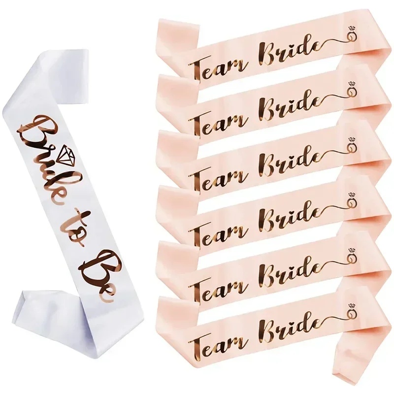 Bride Tribe Sash - 1 Set Bruidssjerp Rose Gold Design