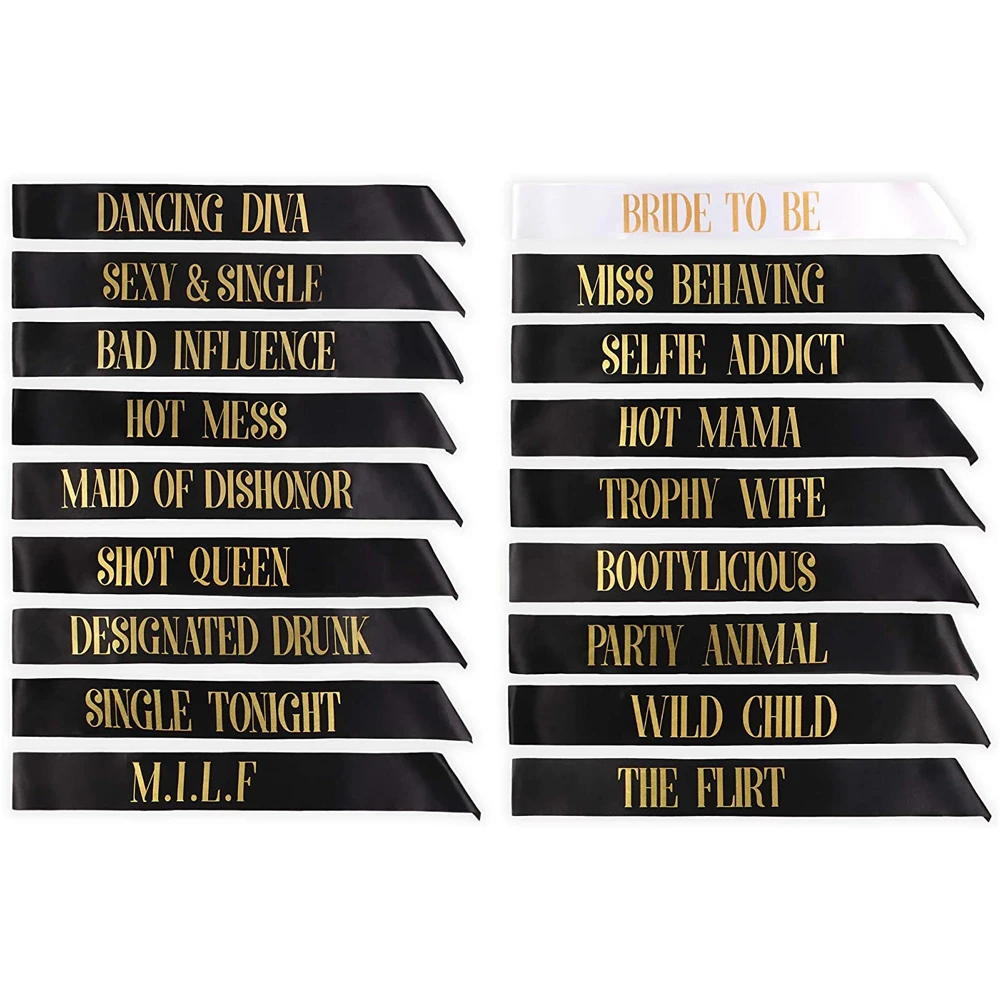 Bride Tribe Sash - 7/12/18 stuks Bruid-in-spe Team Bruid Stam