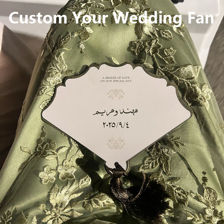Wedding Supply Business - Op maat gemaakte luxe bruiloftwaaier, gepersonaliseerde