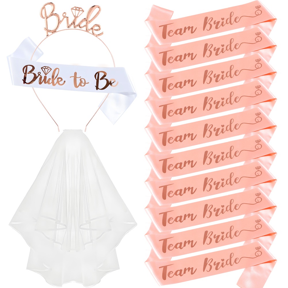 Bride Tribe Sash - 13-delige vrijgezellenfeest benodigdheden set: bruid-in-spe en