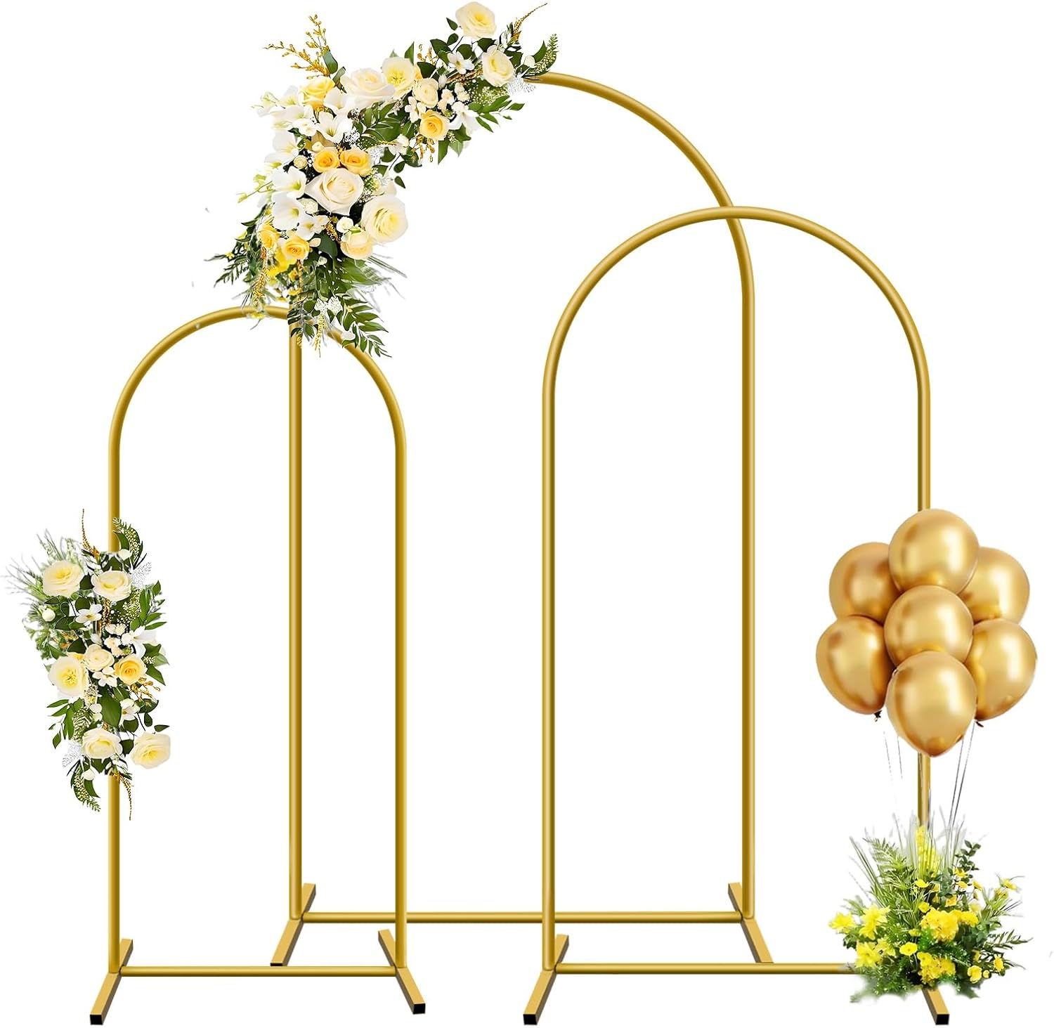 Wedding Balloon Arch - 1 st Goud Metalen Boog Achtergrond