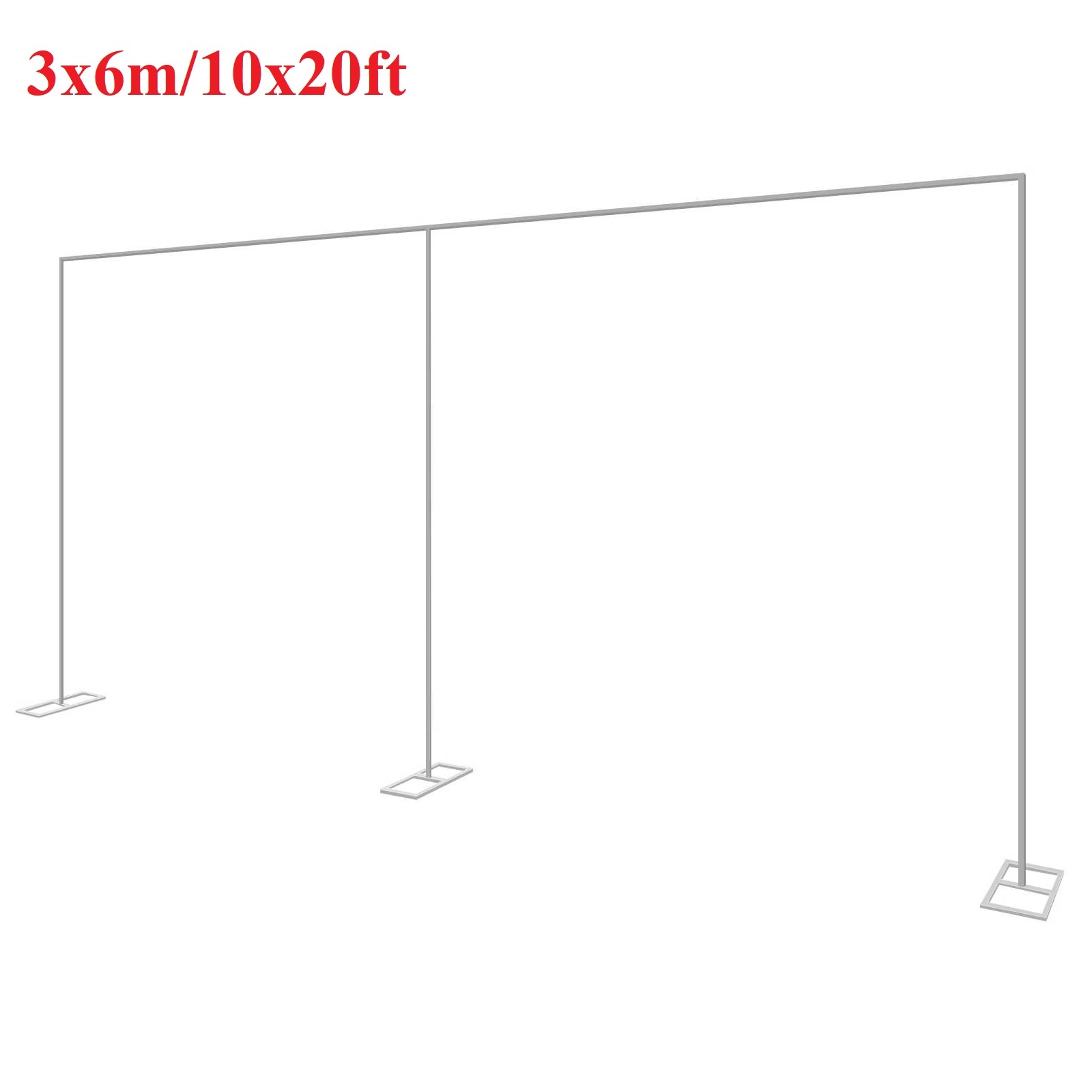 Wedding Backdrop Curtain - 3x6m/10x20ft Metalen Bruiloft Boog Stand Zware