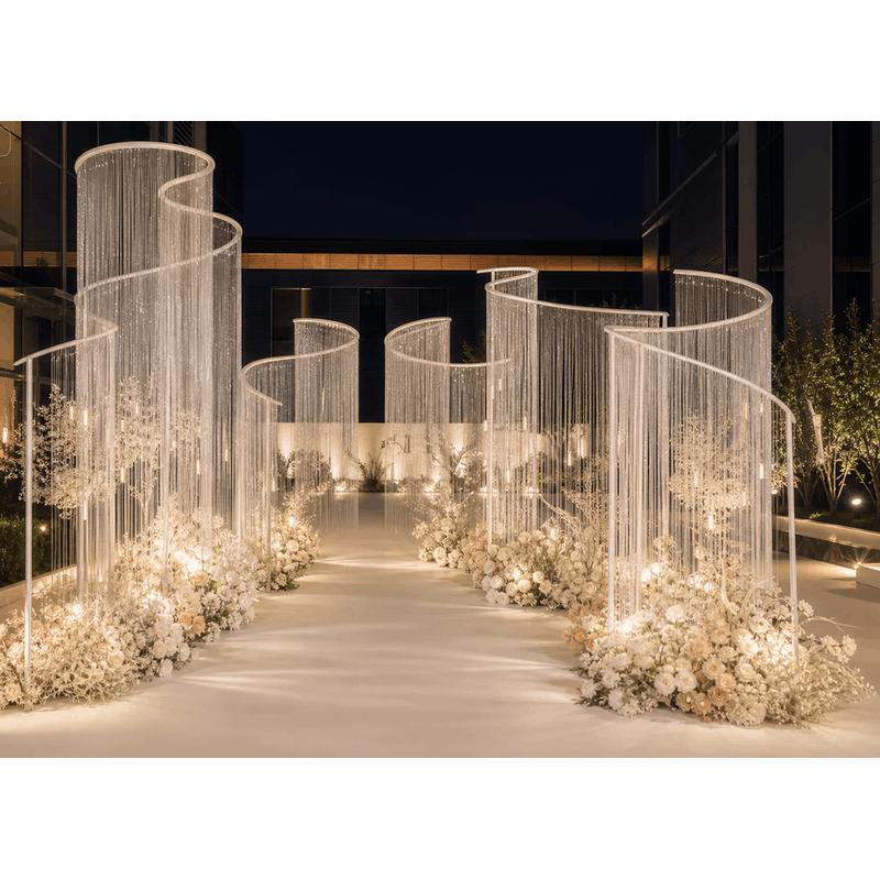 Wedding Backdrop Curtain - 240-300 CM hoge luxe S-vormige ijzeren