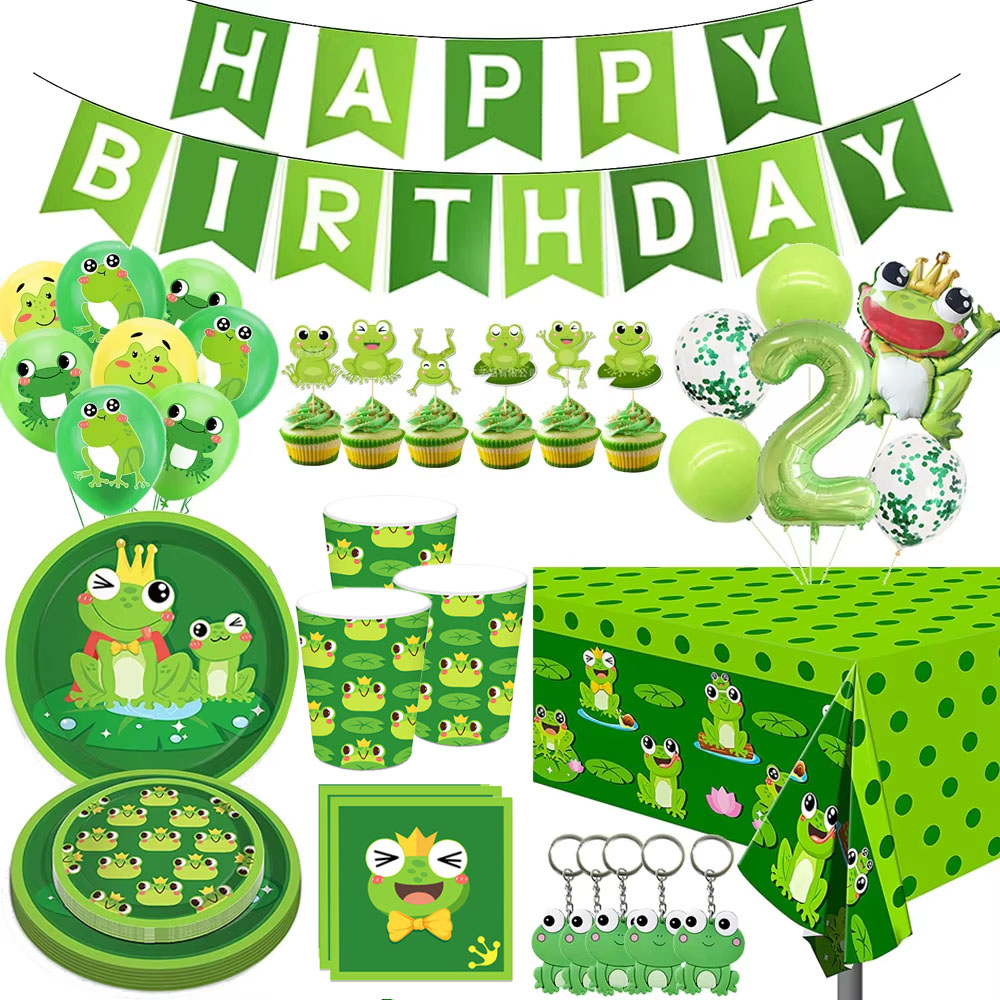 Confetti Balloon Set - Kikker Verjaardagsfeestje Decoraties Happy Birthady Banner