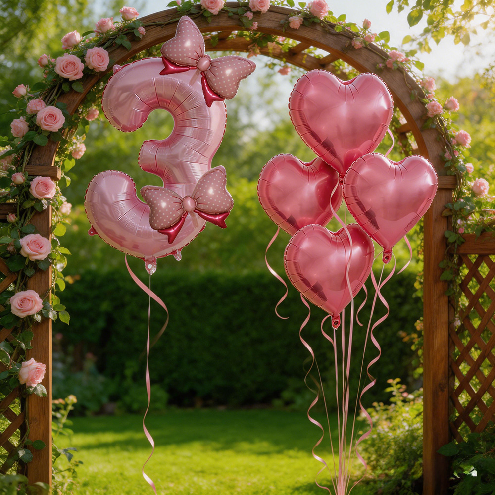 Roze strik feestdecoratie Roze - Confetti Balloon Set recensie en prijs
