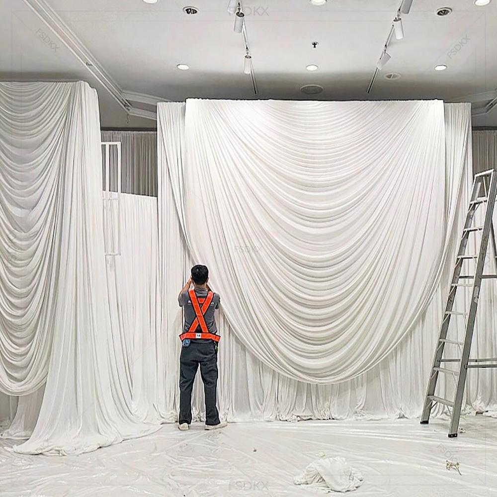 FSDKX Goedkope Witte Ijs Zijde - Wedding Backdrop Curtain recensie en prijs