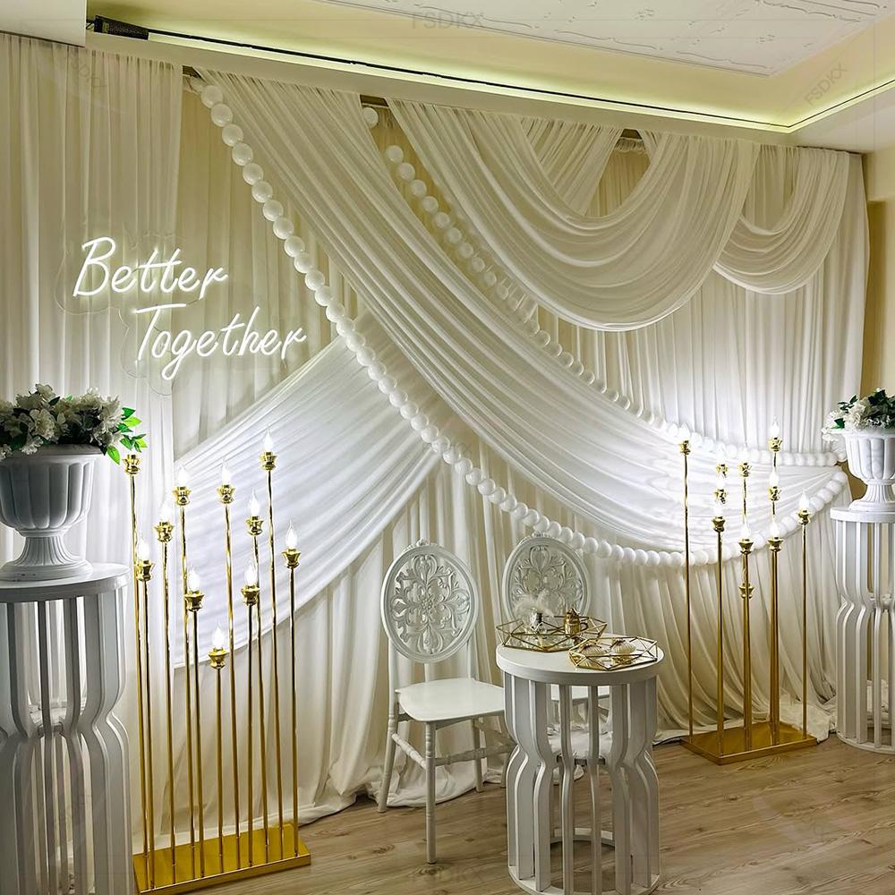FSDKX Goedkope Witte Ijs Zijde - Wedding Backdrop Curtain recensie en prijs