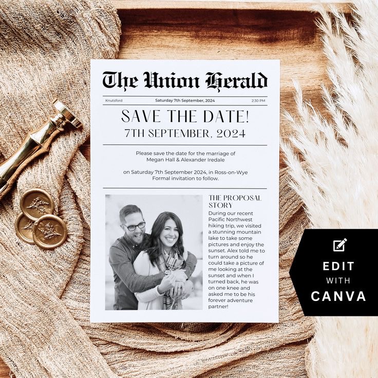 Custom Save The Date Foto Kran - Wedding Supply Business recensie en prijs