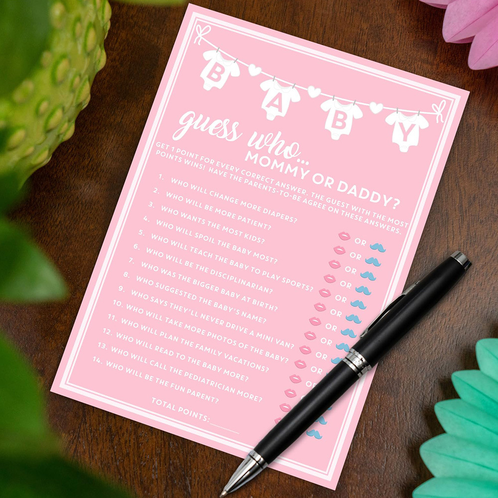 10 stuks Baby Shower Raad Wie  - Wedding Supply Business recensie en prijs
