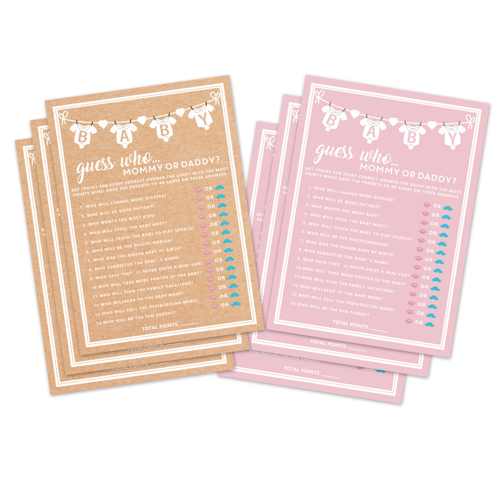 10 stuks Baby Shower Raad Wie  - Wedding Supply Business recensie en prijs