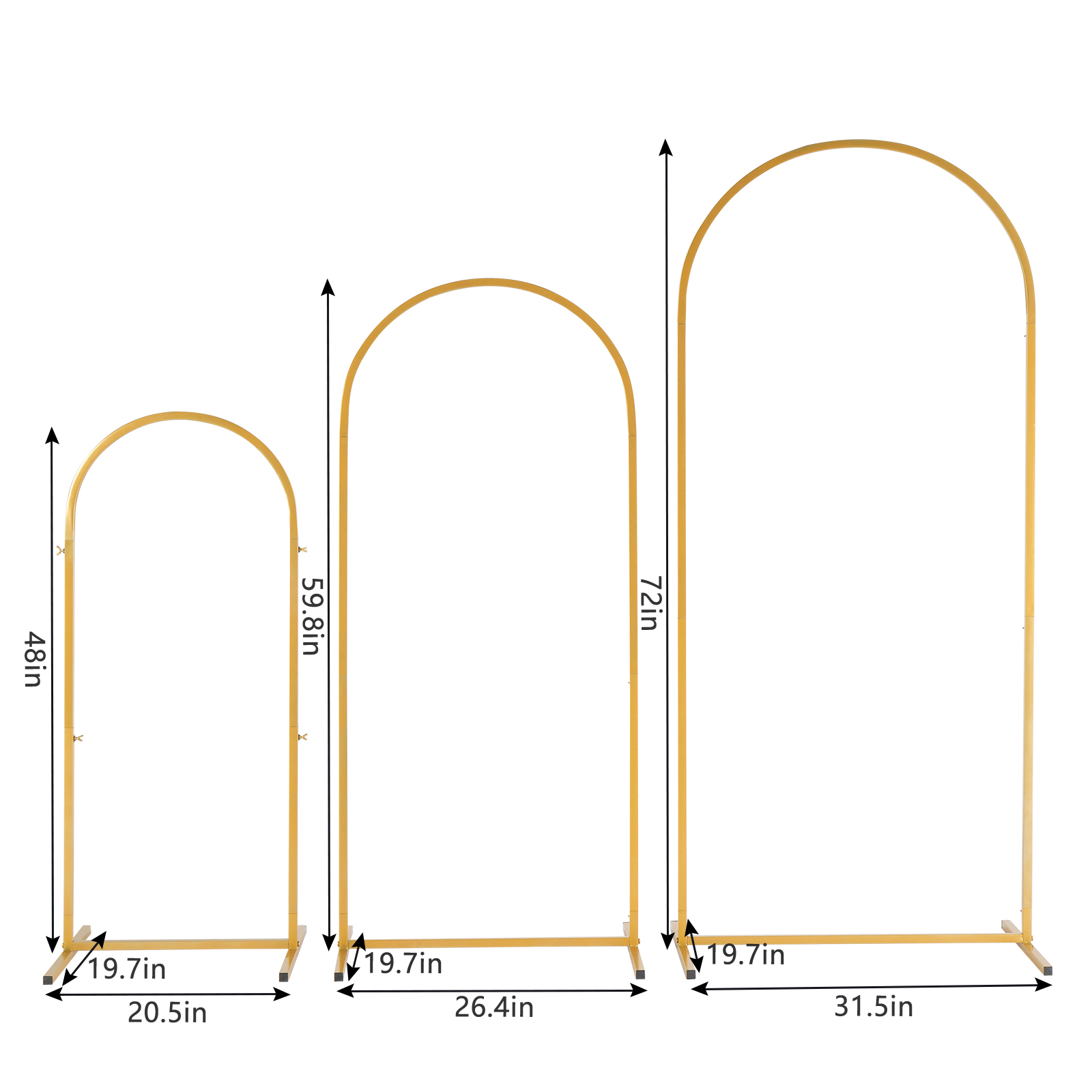3-pack gouden metalen boogsets - Wedding Balloon Arch recensie en prijs