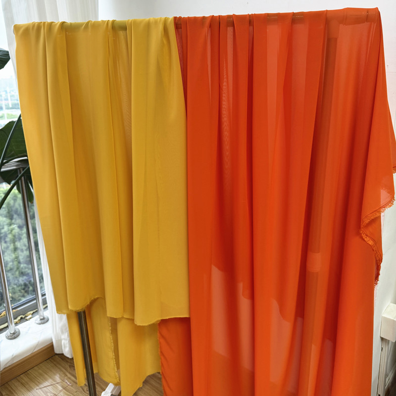 Geel Oranje Chiffon Stof Bruid - Wedding Backdrop Curtain recensie en prijs