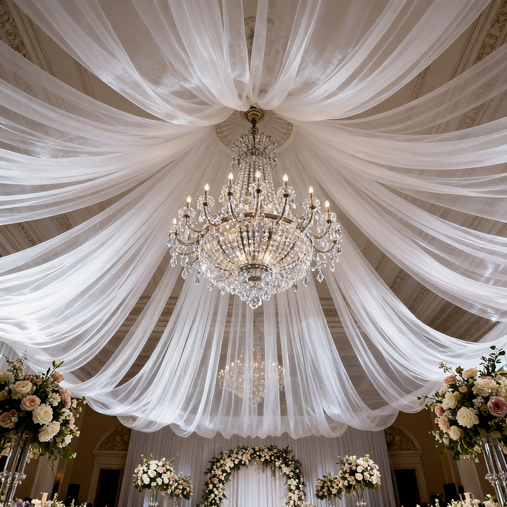 Extra lange semi-transparante  - Wedding Backdrop Curtain recensie en prijs